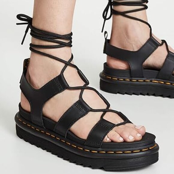 Dr. Martens Shoes - Dr. Martens Gladiator Ankle Tie Women's Nartilla Sandal Size 10